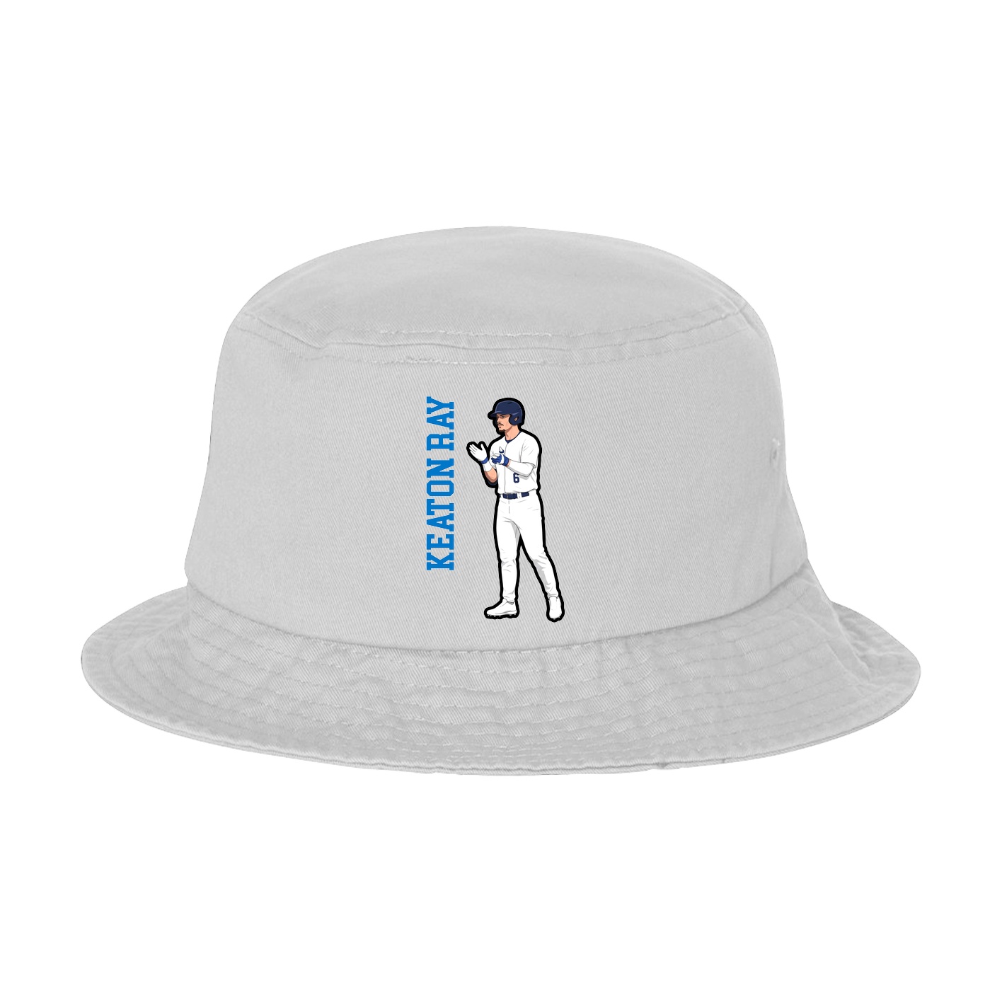 Bucket Cap — Name Vertical in White