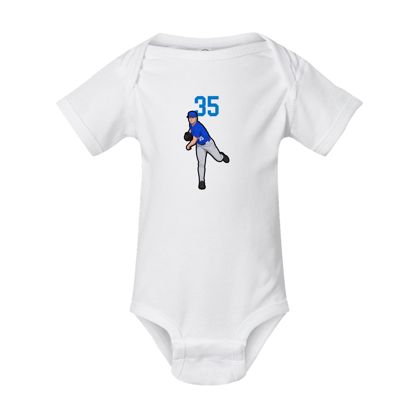 Baby Onesie — Number Top in White