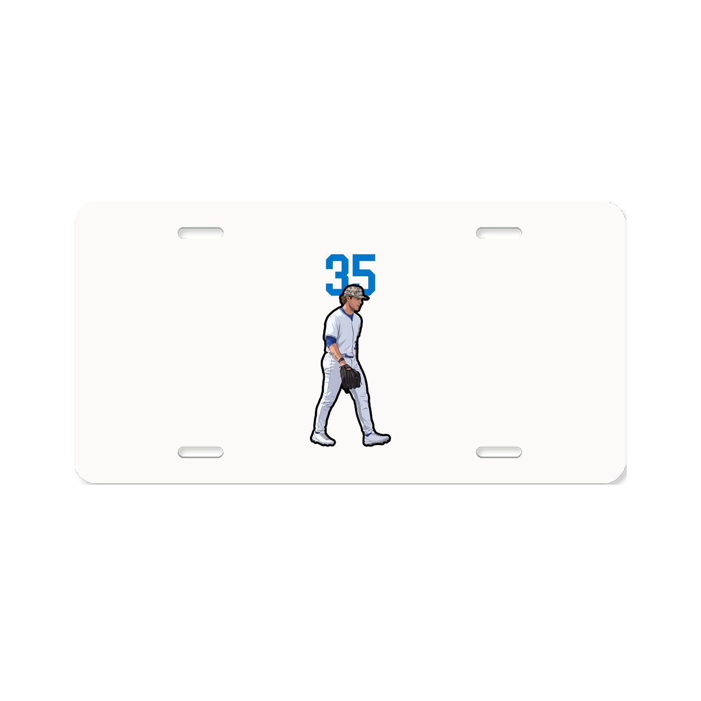 License Plate — Number Top in Classic