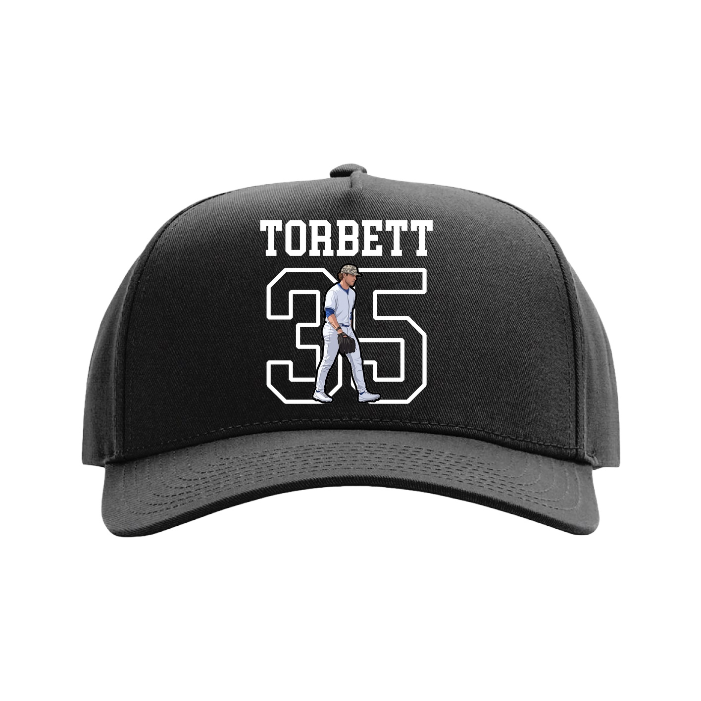 Full Fabric Five-Panel Champ Cap — Shirsey in Black