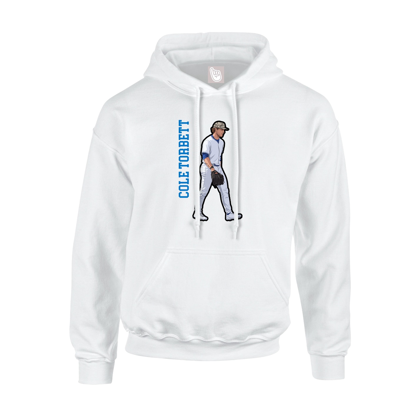 Youth Hoodie — Name Vertical in White