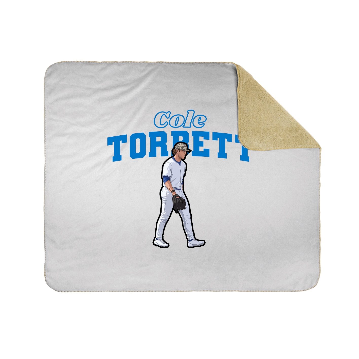 Throw Blanket — Name Arch in White