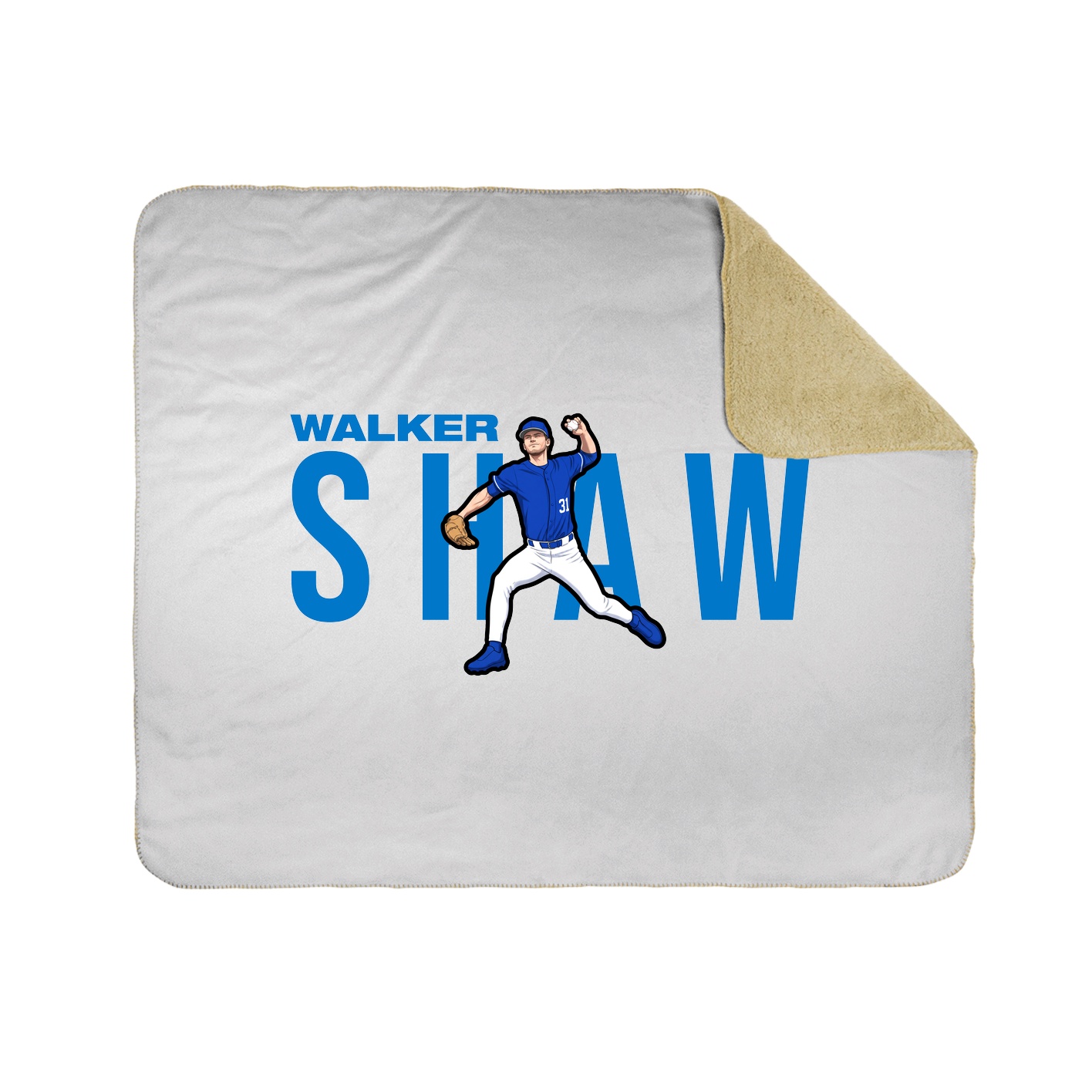 Throw Blanket — Player Name in White
