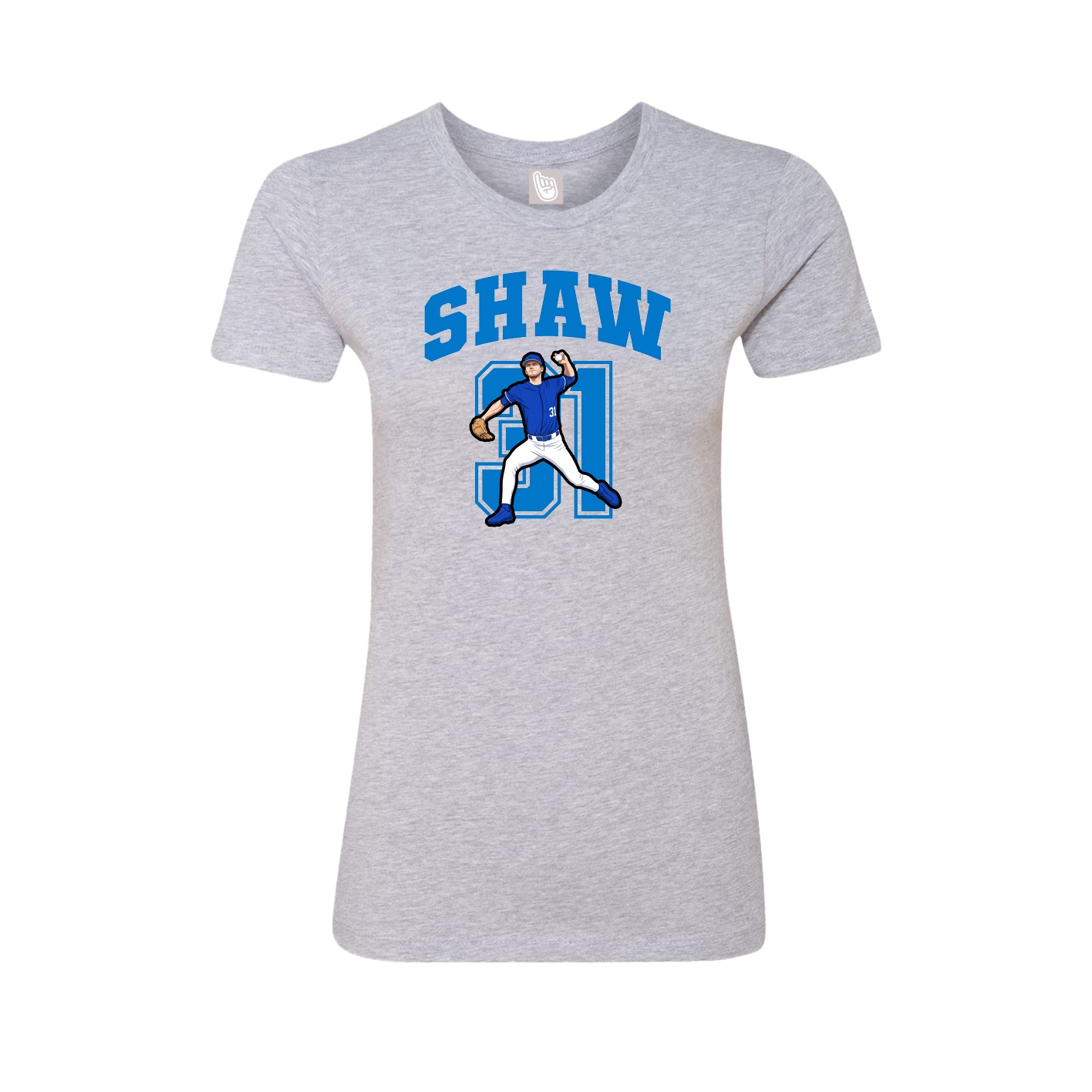 Fitted Women's Tee — Number in Grey