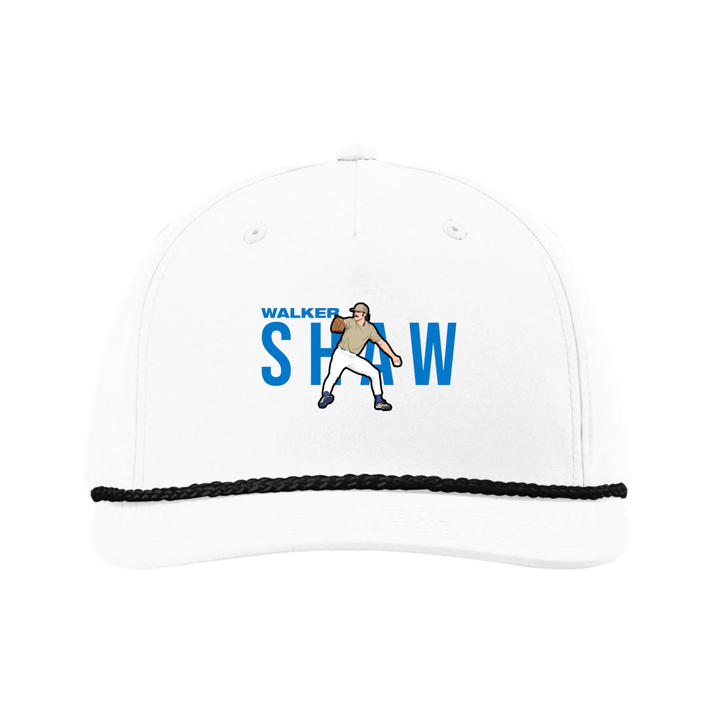 Five-Panel Classic Rope Cap — Player Name in White