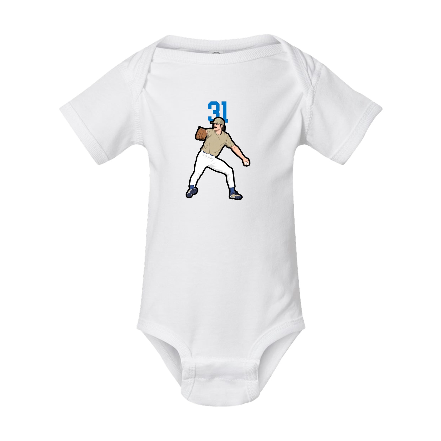 Baby Onesie — Number Top in White