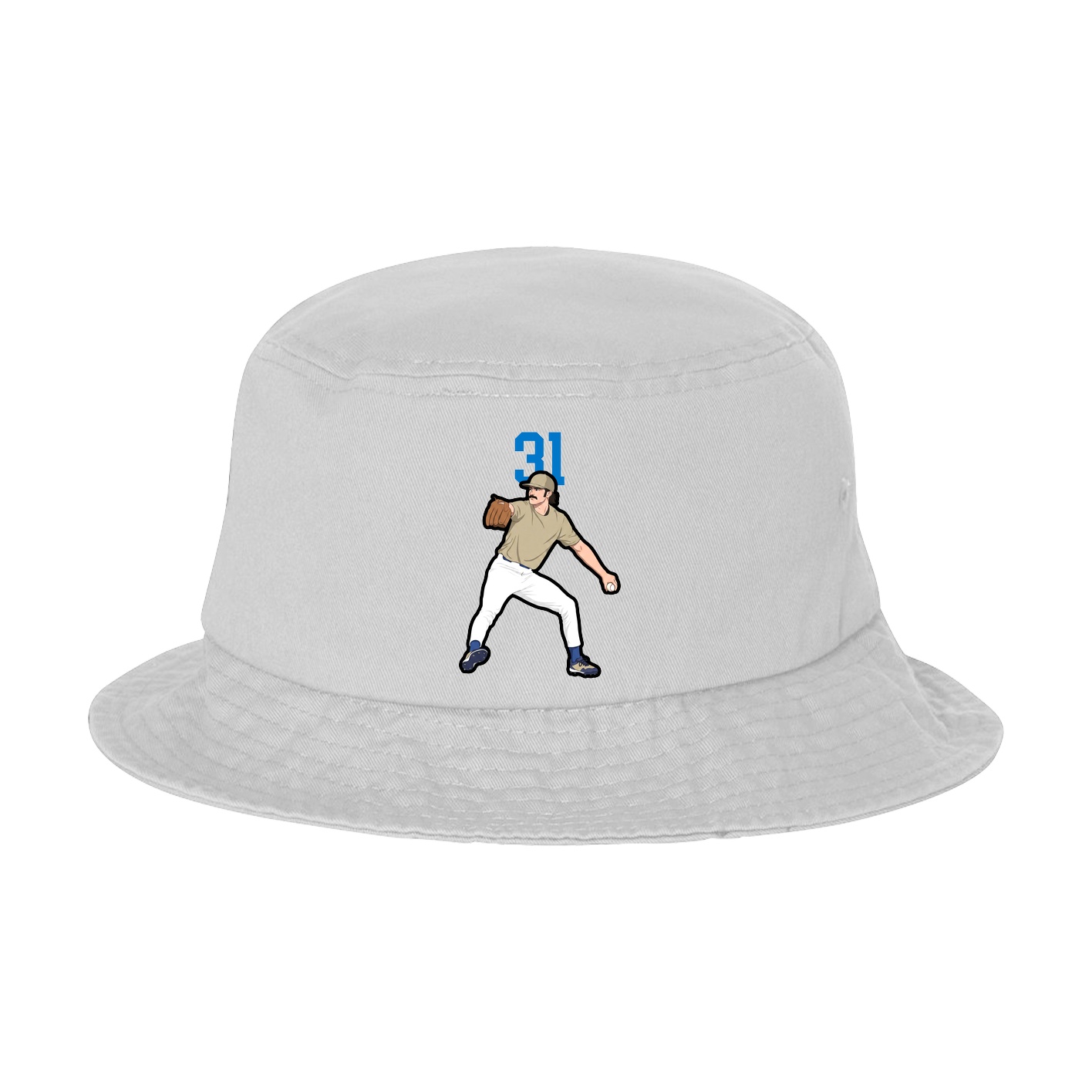 Bucket Cap — Number Top in White