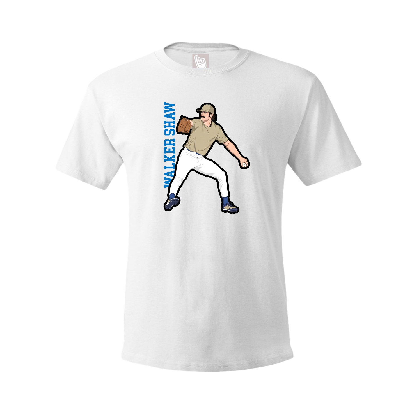 Tee — Name Vertical in White
