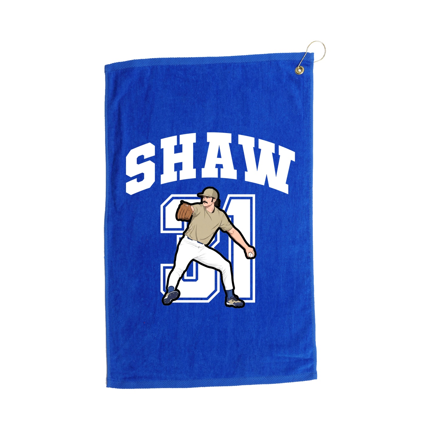 Golf Towel — Number in Royal