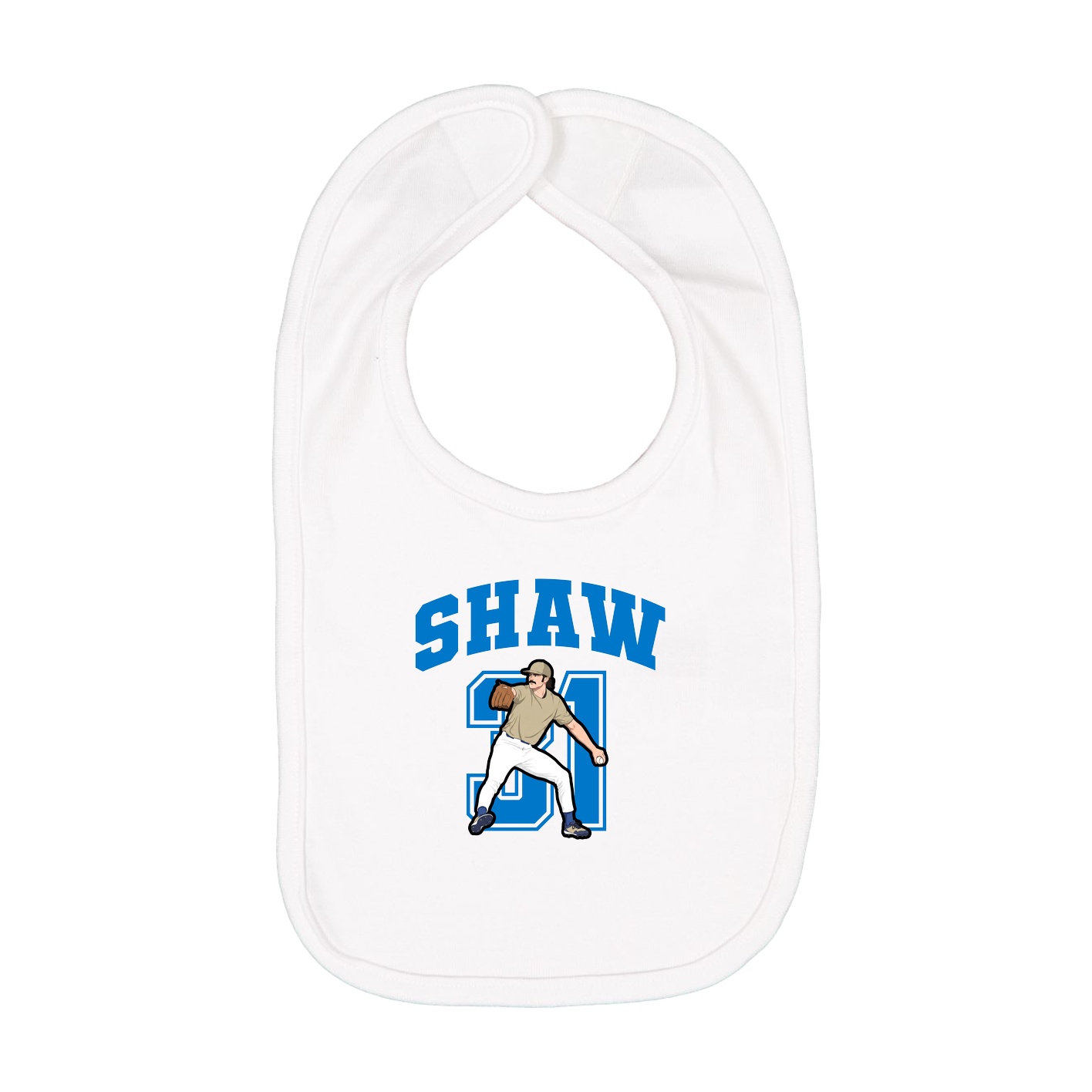 Infant Bib — Number in White