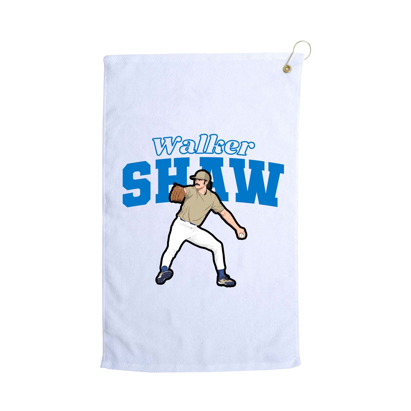Golf Towel — Name Arch in White