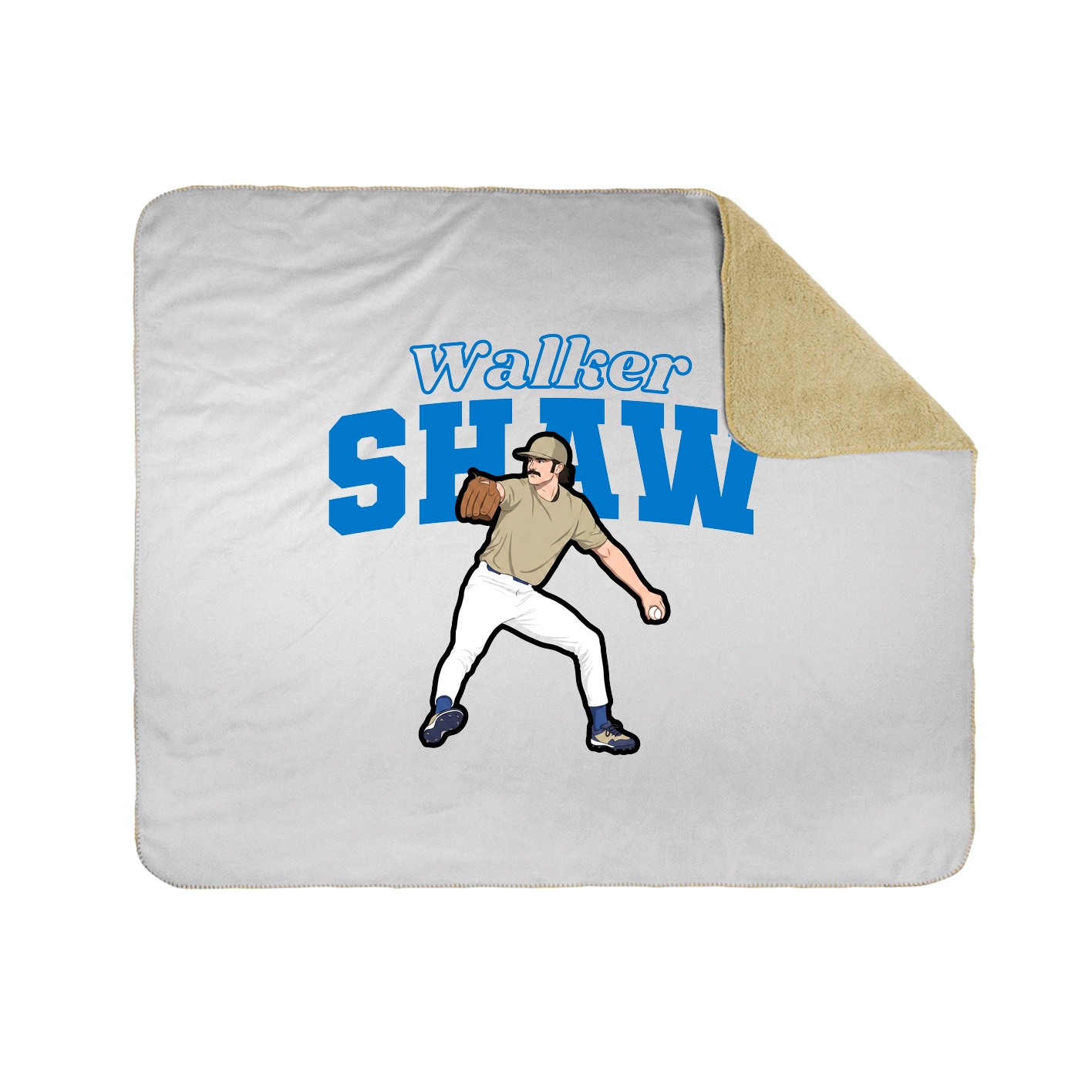 Throw Blanket — Name Arch in White
