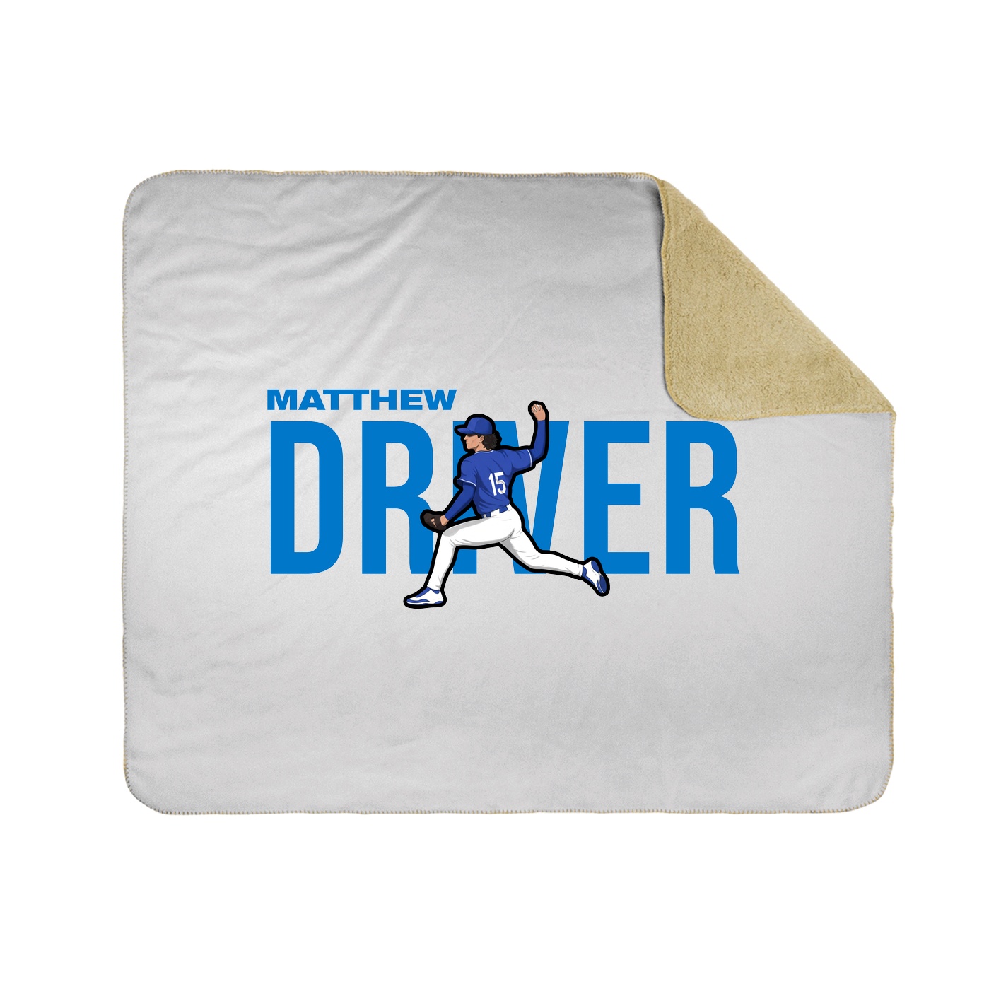 Throw Blanket — Player Name in White