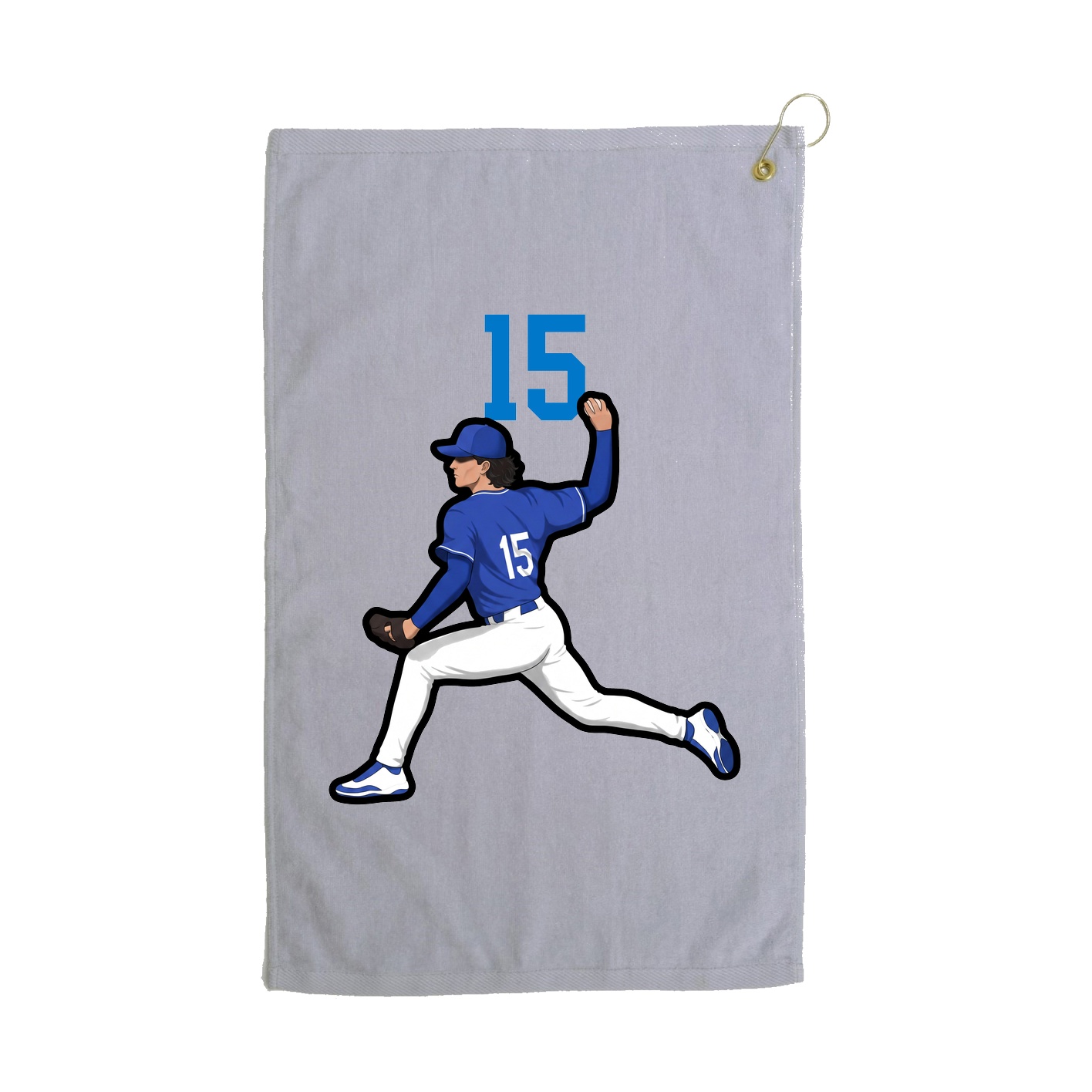 Golf Towel — Number Top in Grey