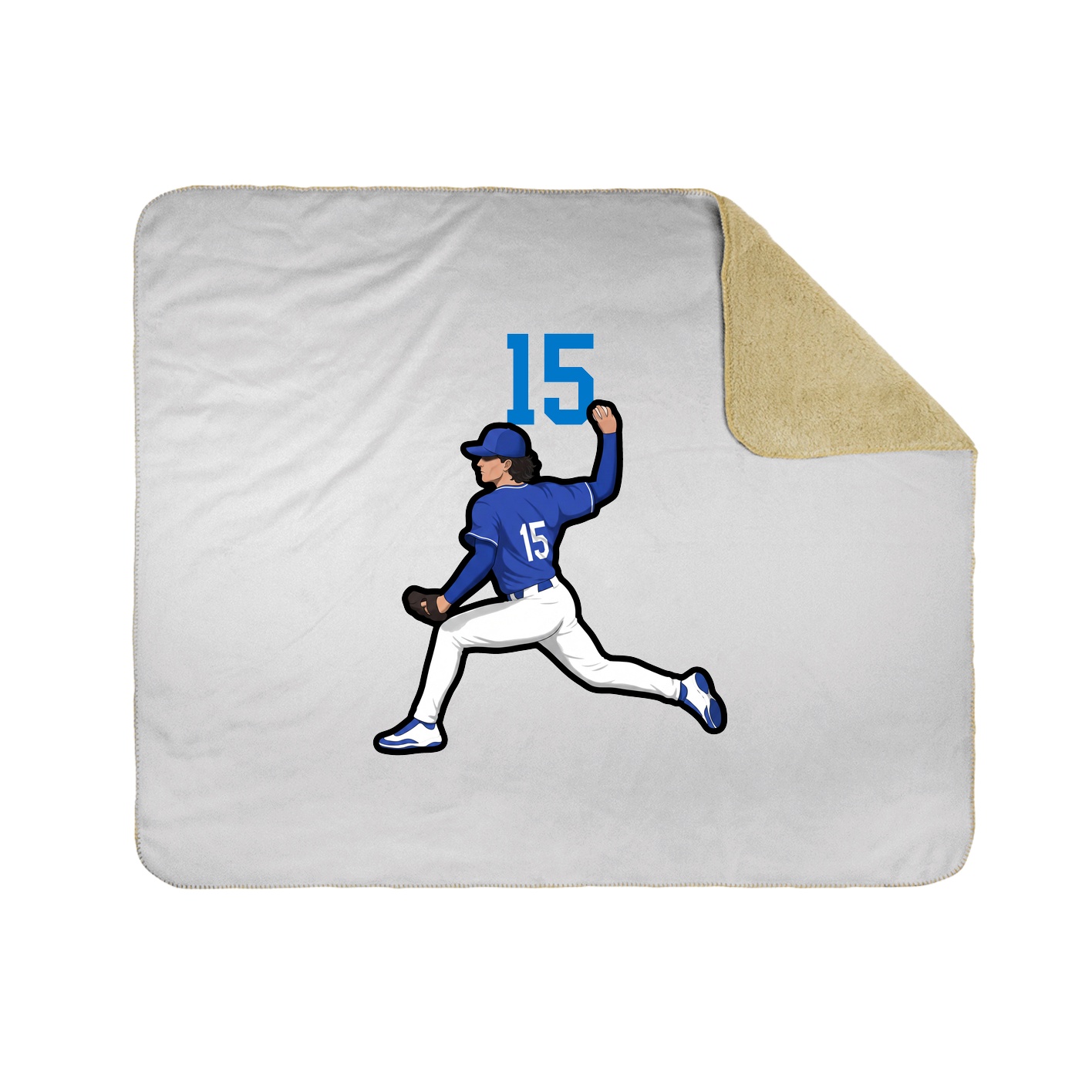 Throw Blanket — Number Top in White