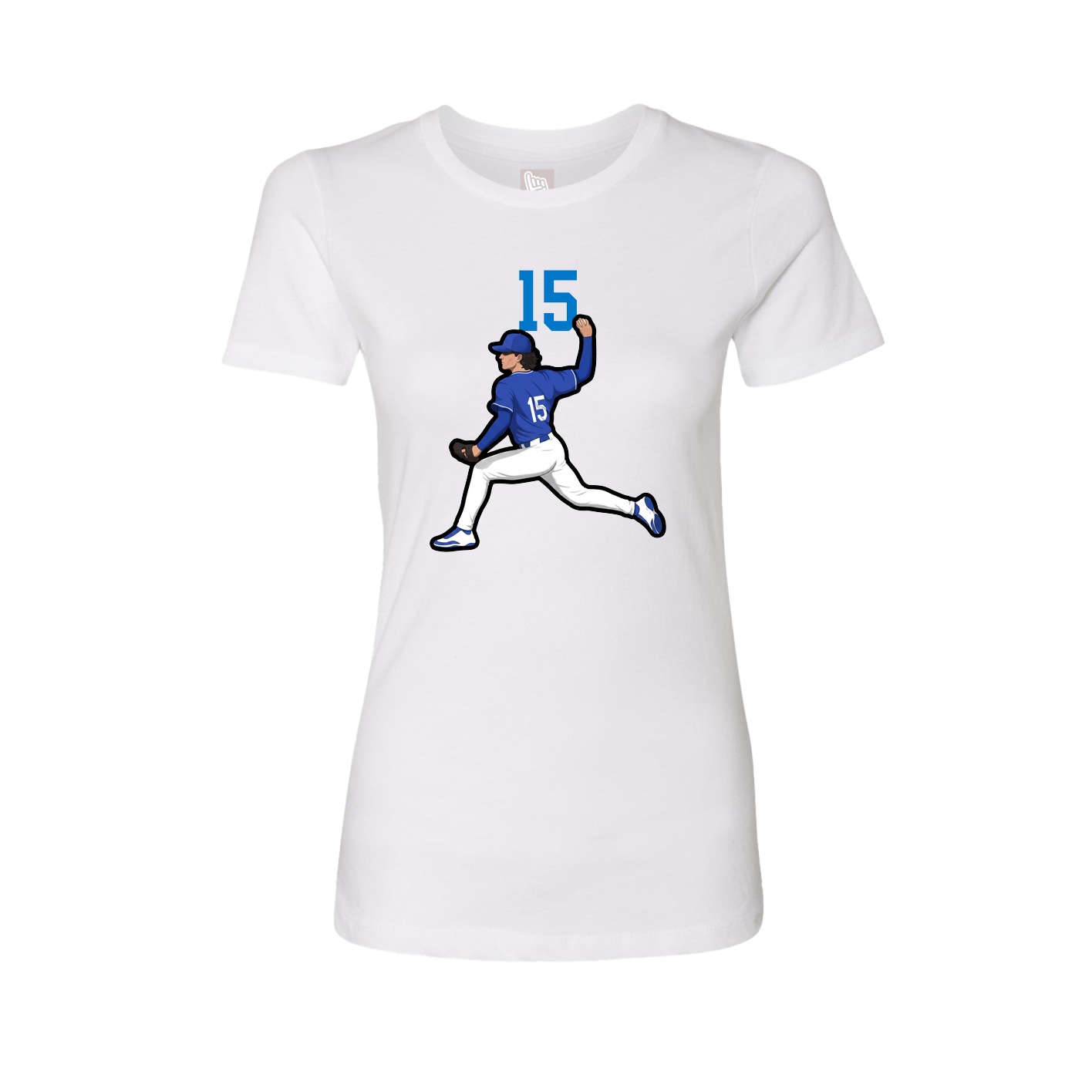 Fitted Women's Tee — Number Top in White