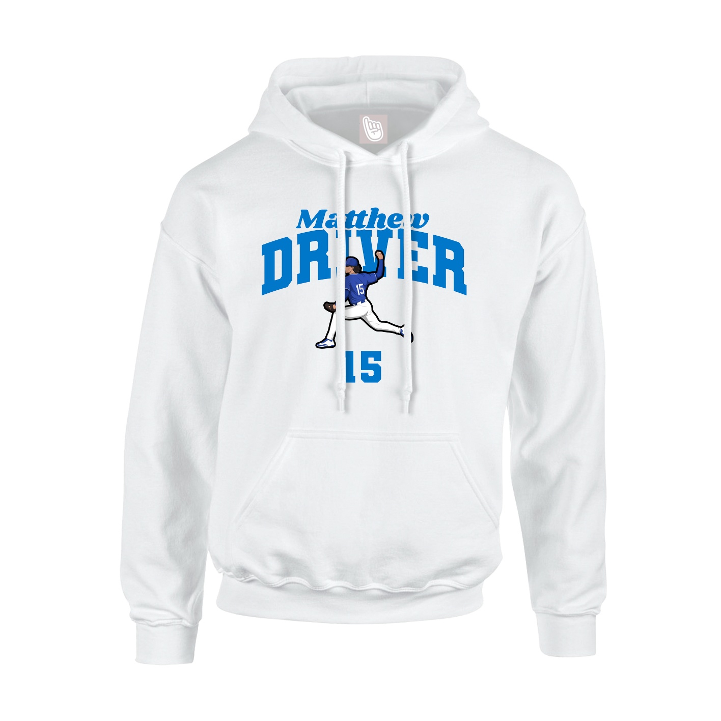 Hoodie — Signature Arch in White
