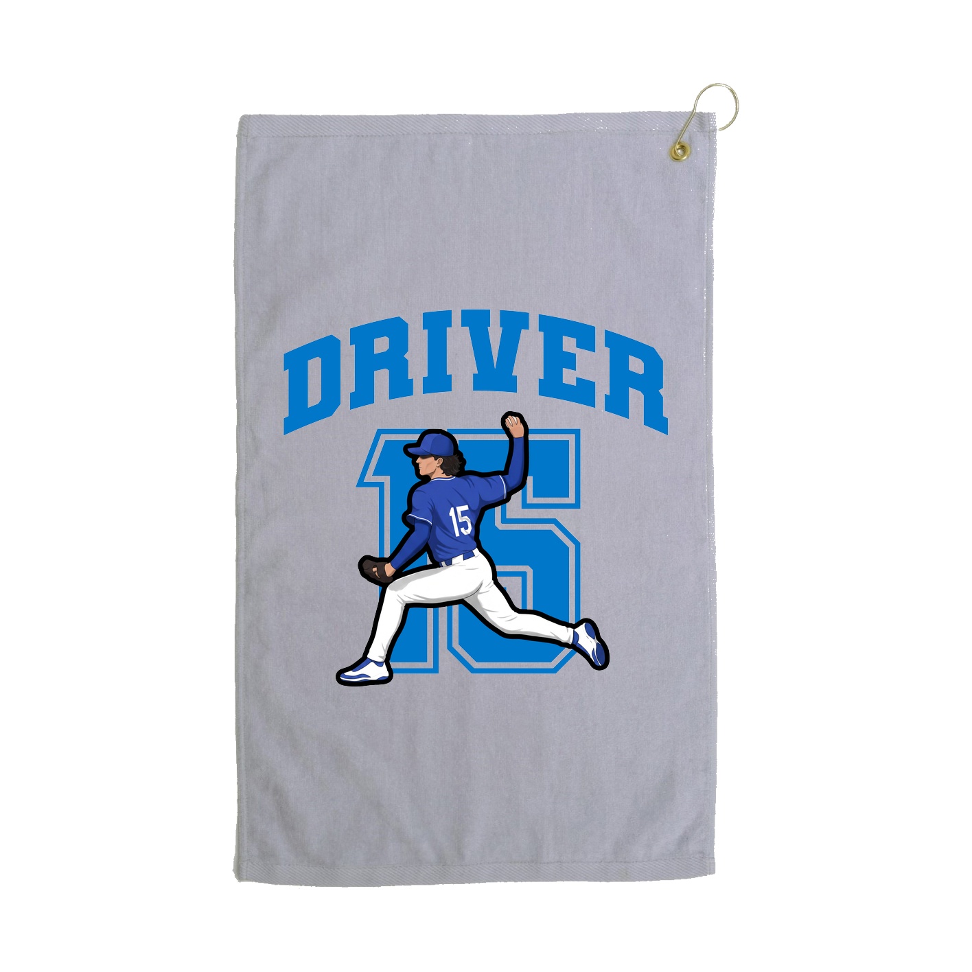 Golf Towel — Number in Grey