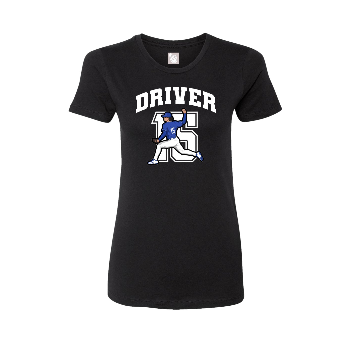 Fitted Women's Tee — Number in Black
