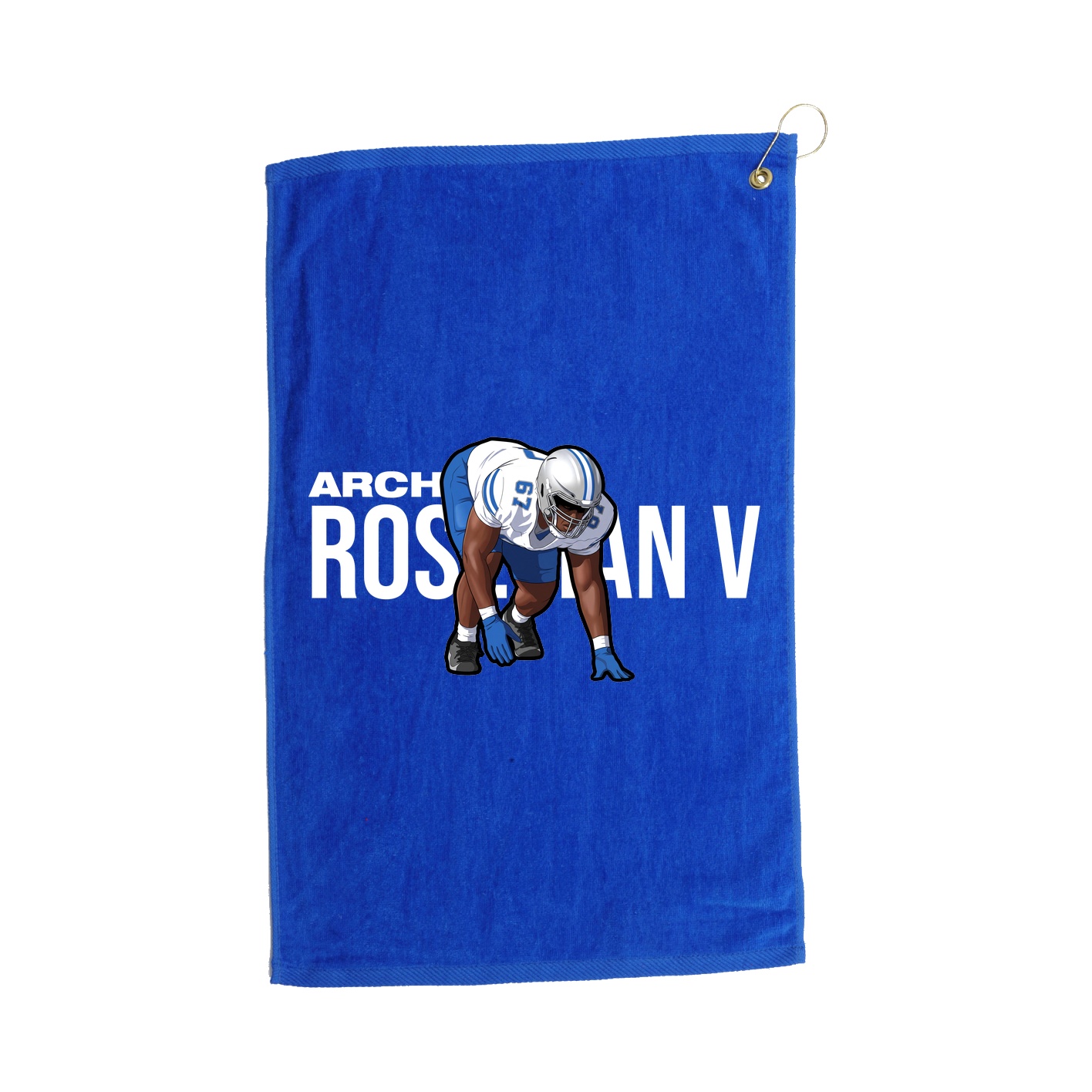 Golf Towel — Player Name in Royal