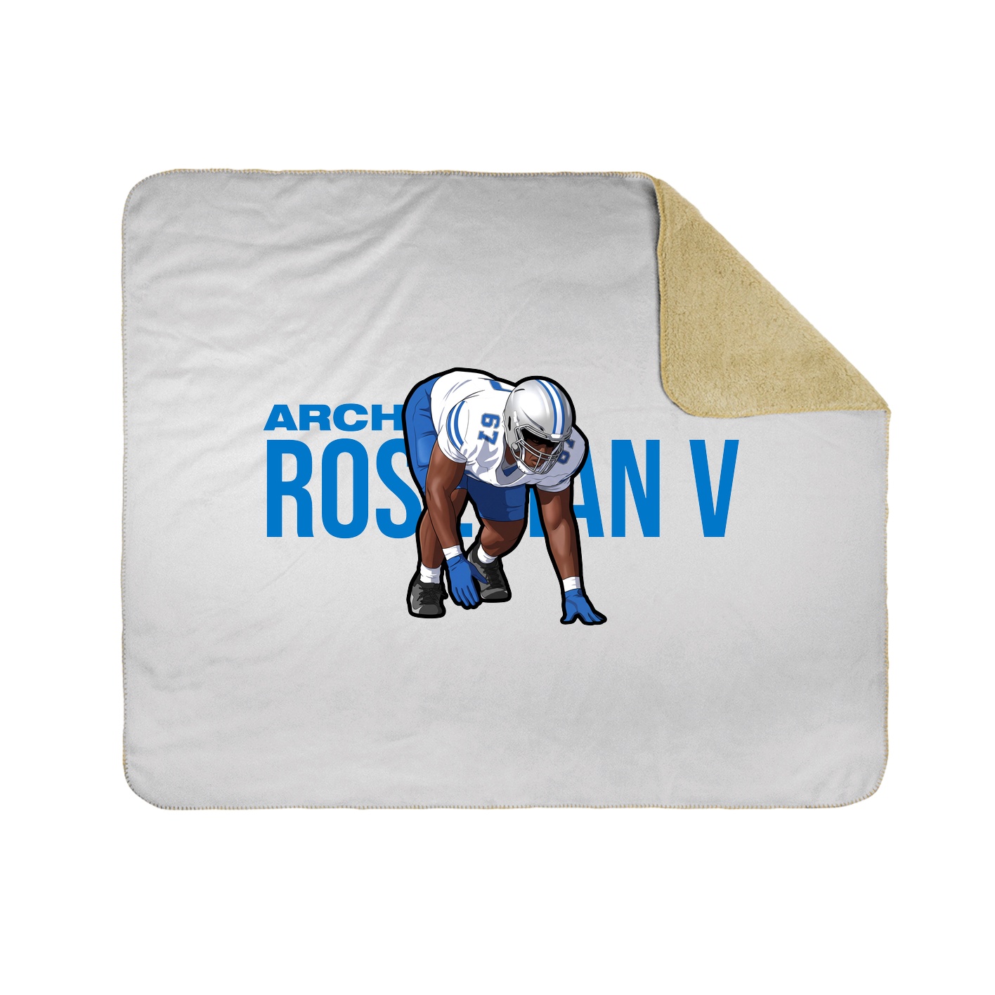 Throw Blanket — Player Name in White