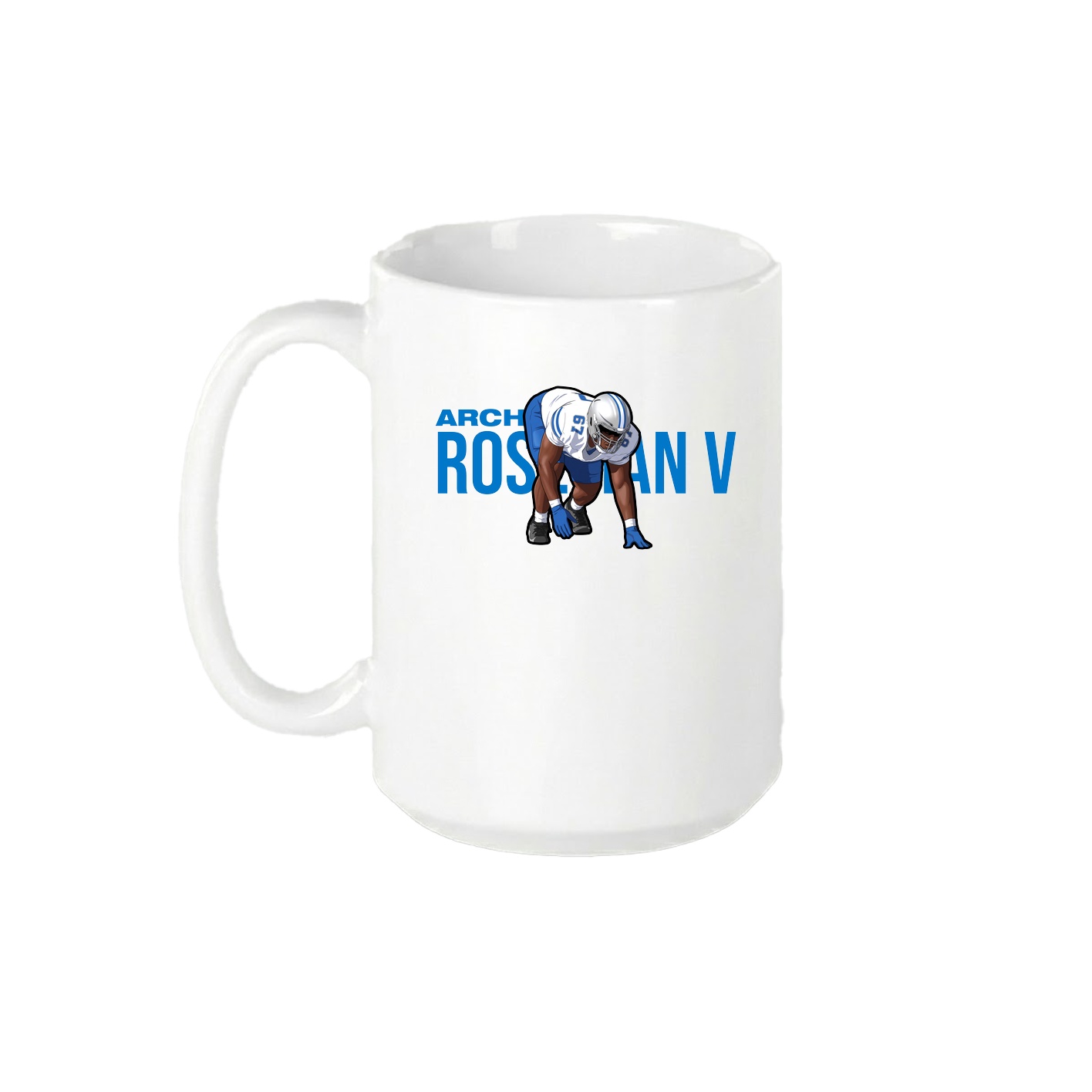 15oz Coffee Mug — Player Name in White