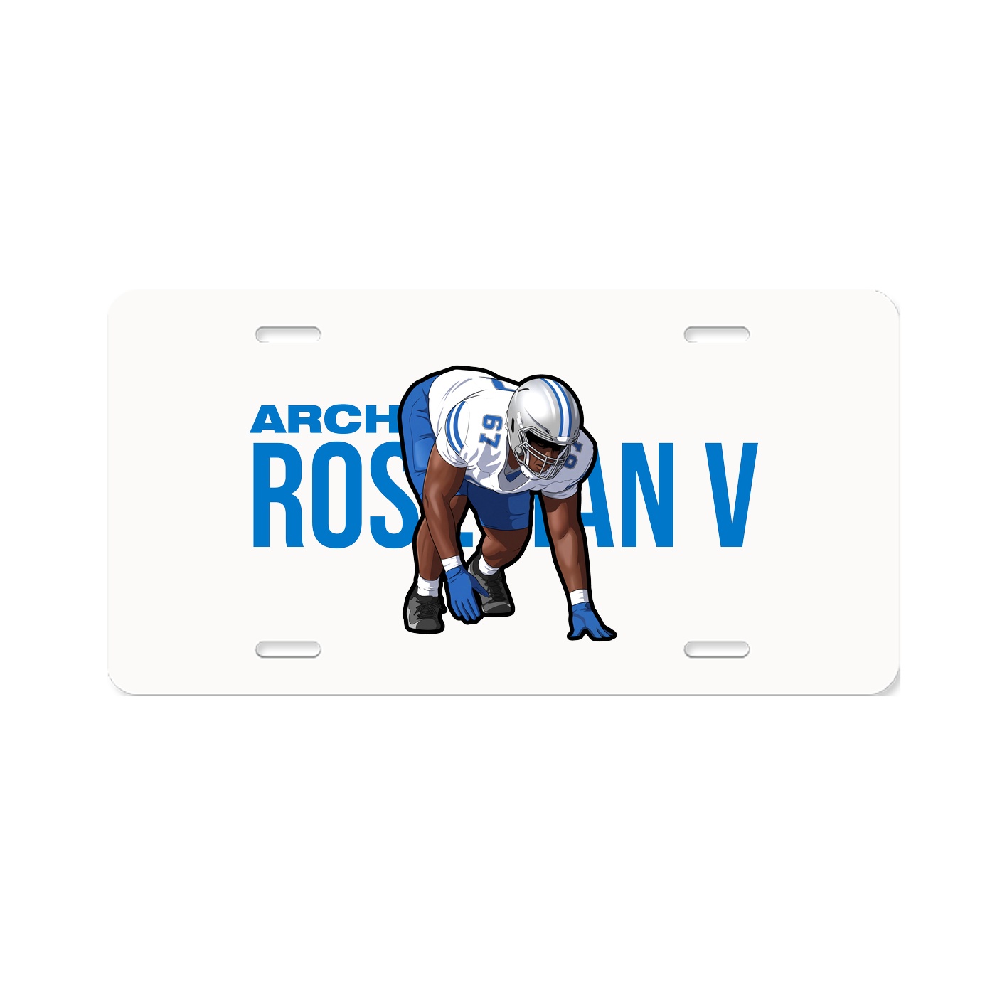 License Plate — Player Name in Classic