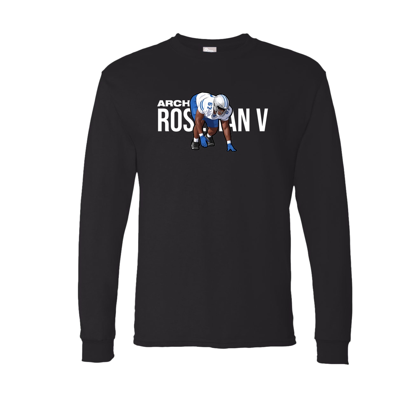 Long Sleeve Tee — Player Name in Black