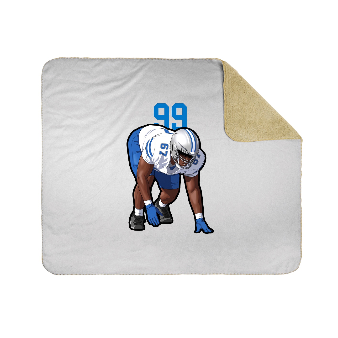 Throw Blanket — Number Top in White