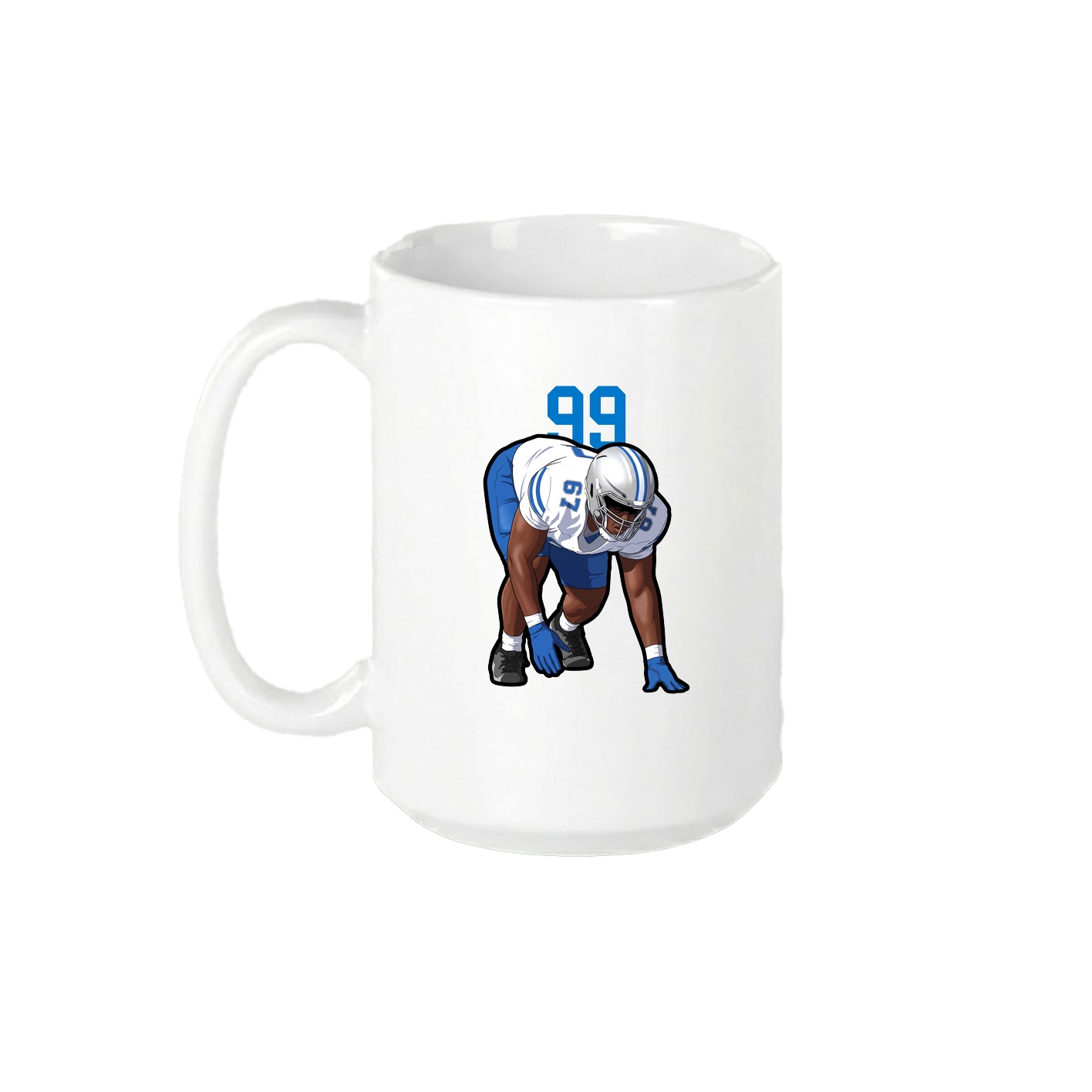 15oz Coffee Mug — Number Top in White