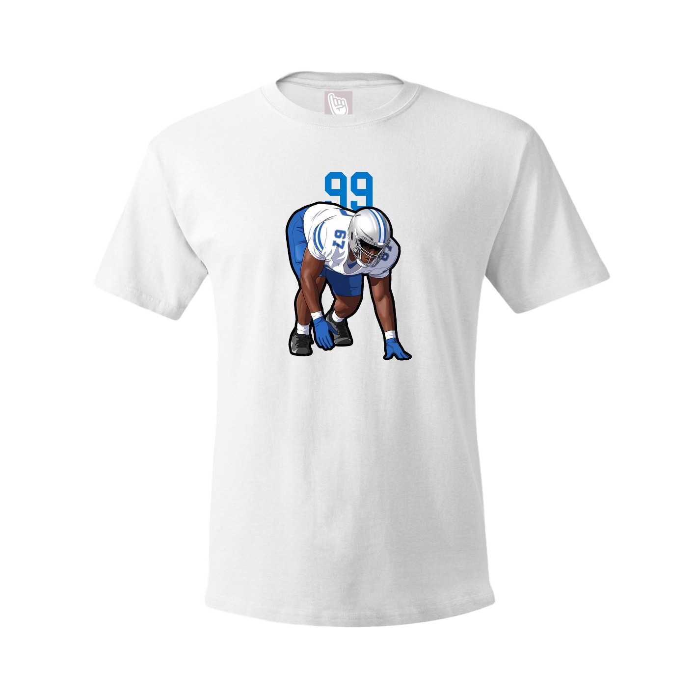 Youth Tee — Number Top in White