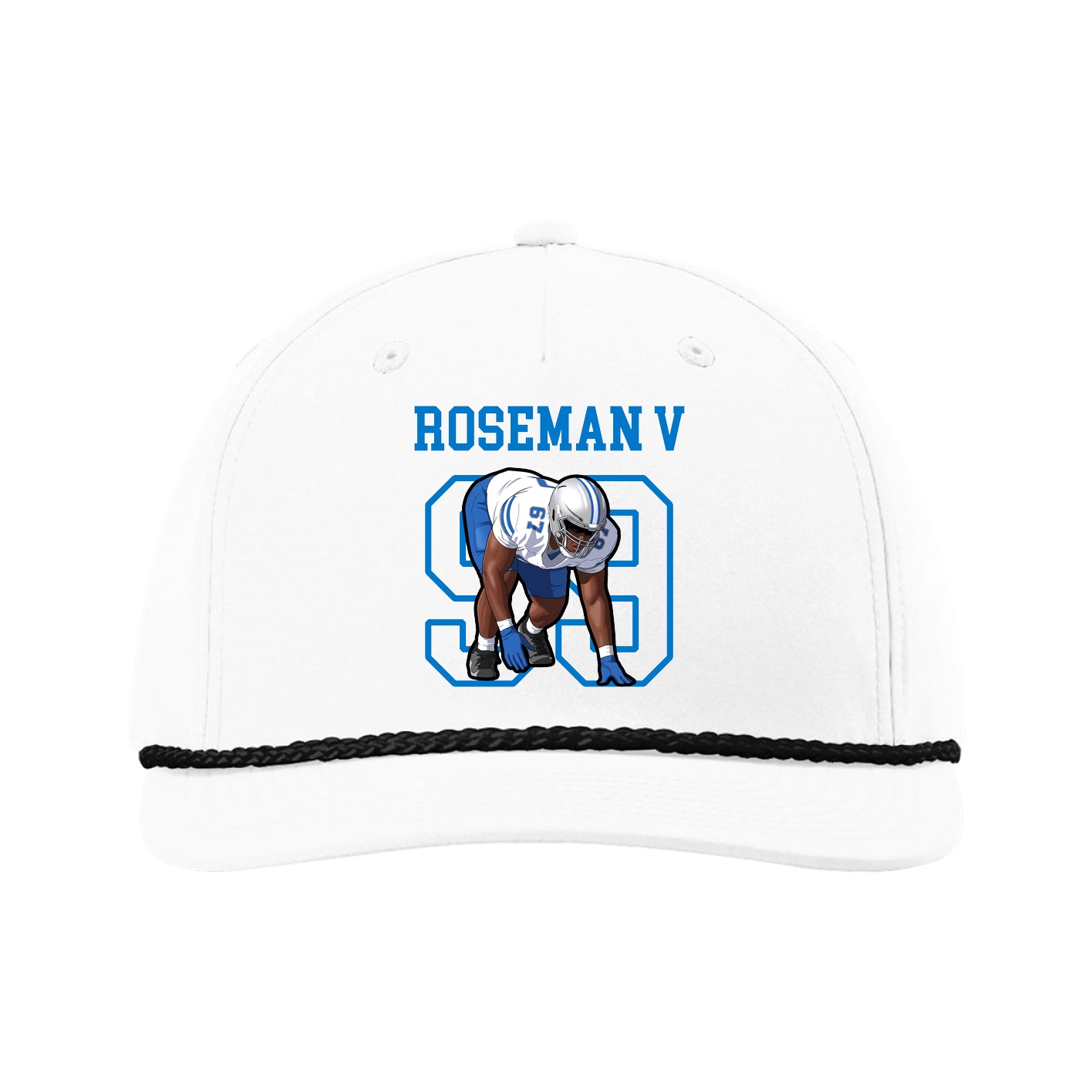 Five-Panel Classic Rope Cap — Shirsey in White