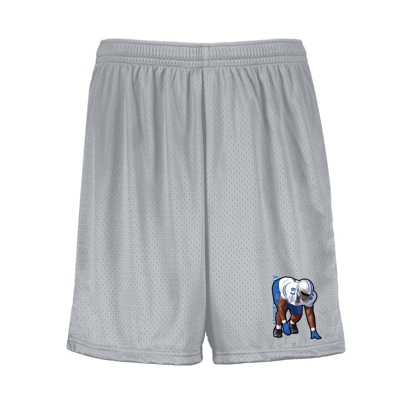 Shorts — Name Vertical in Silver