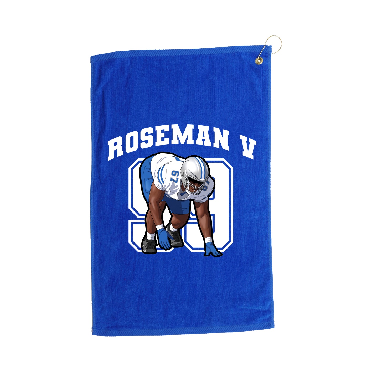 Golf Towel — Number in Royal