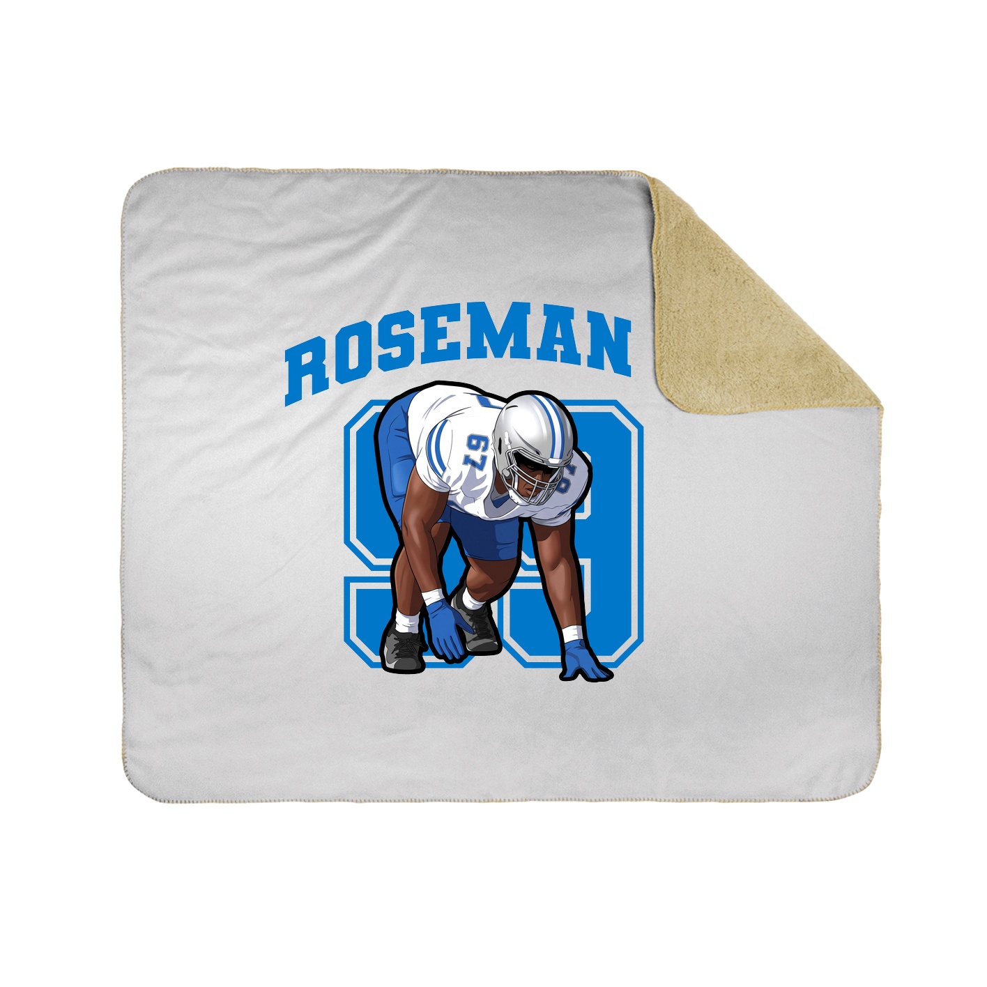 Throw Blanket — Number in White