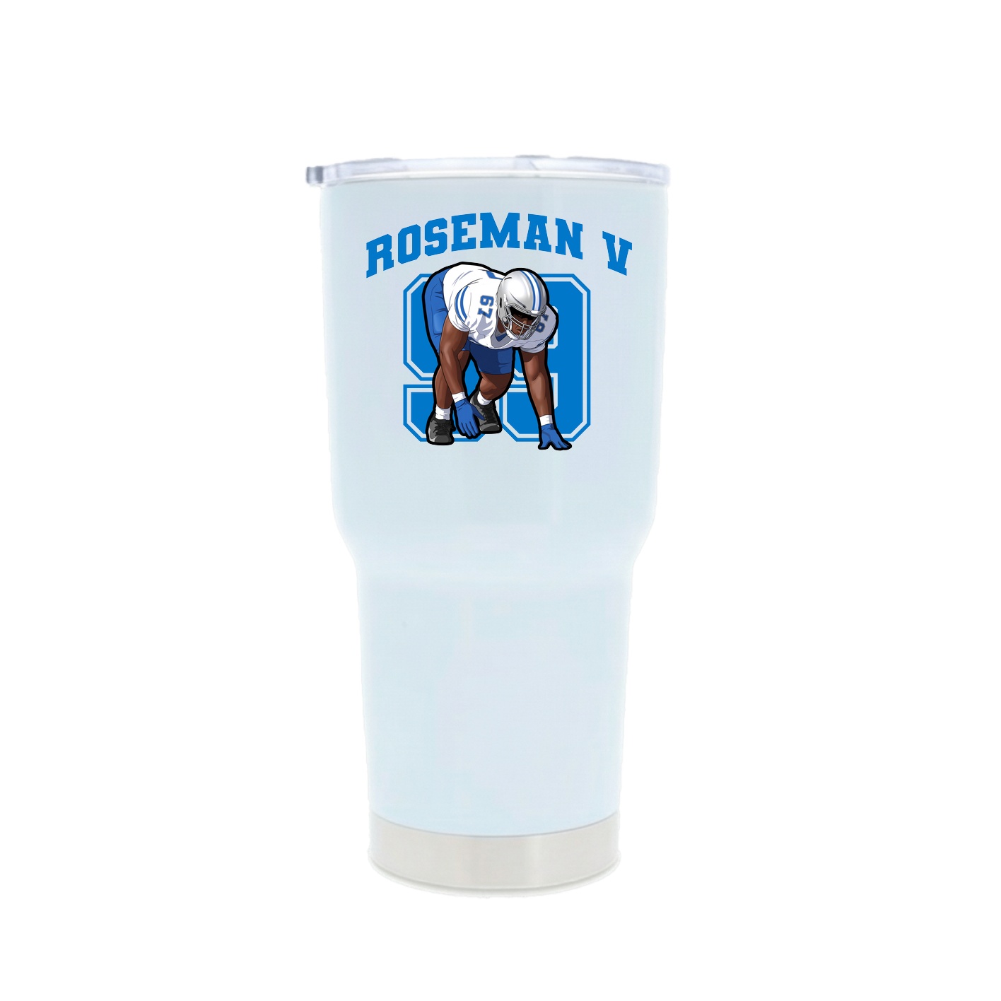 30oz Stainless Steel Tumbler — Number in White