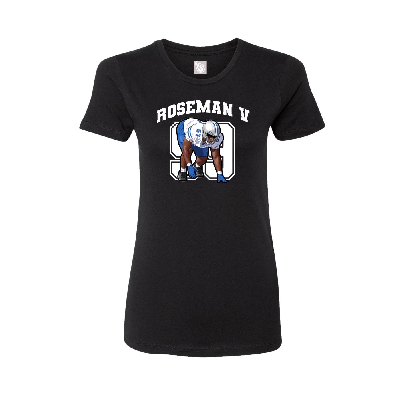 Fitted Women's Tee — Number in Black