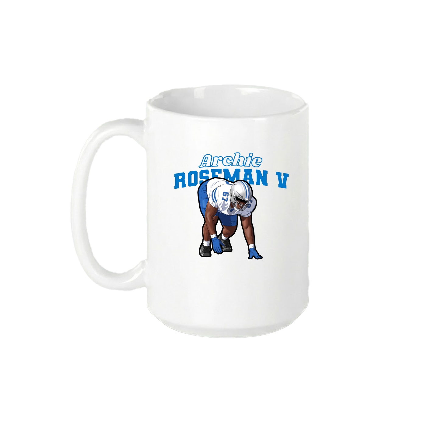 15oz Coffee Mug — Name Arch in White
