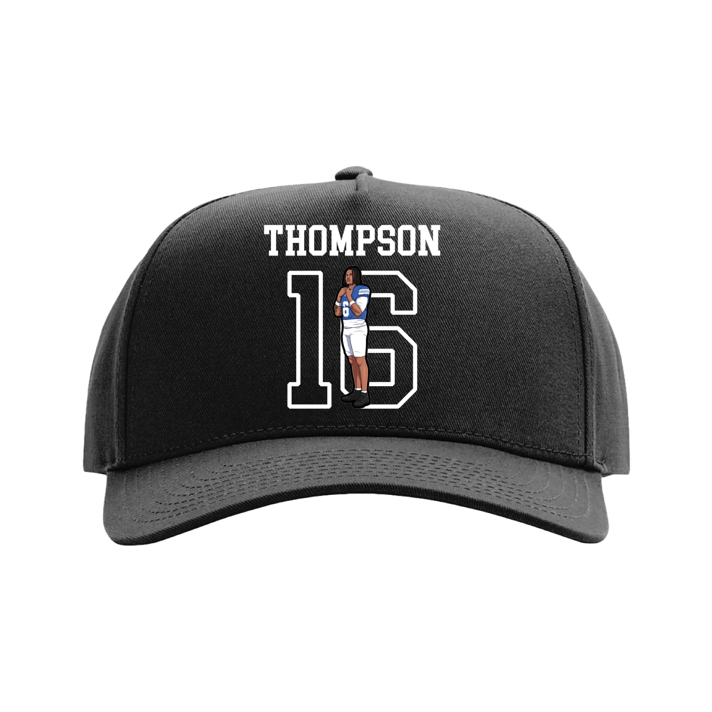 Full Fabric Five-Panel Champ Cap — Shirsey in Black
