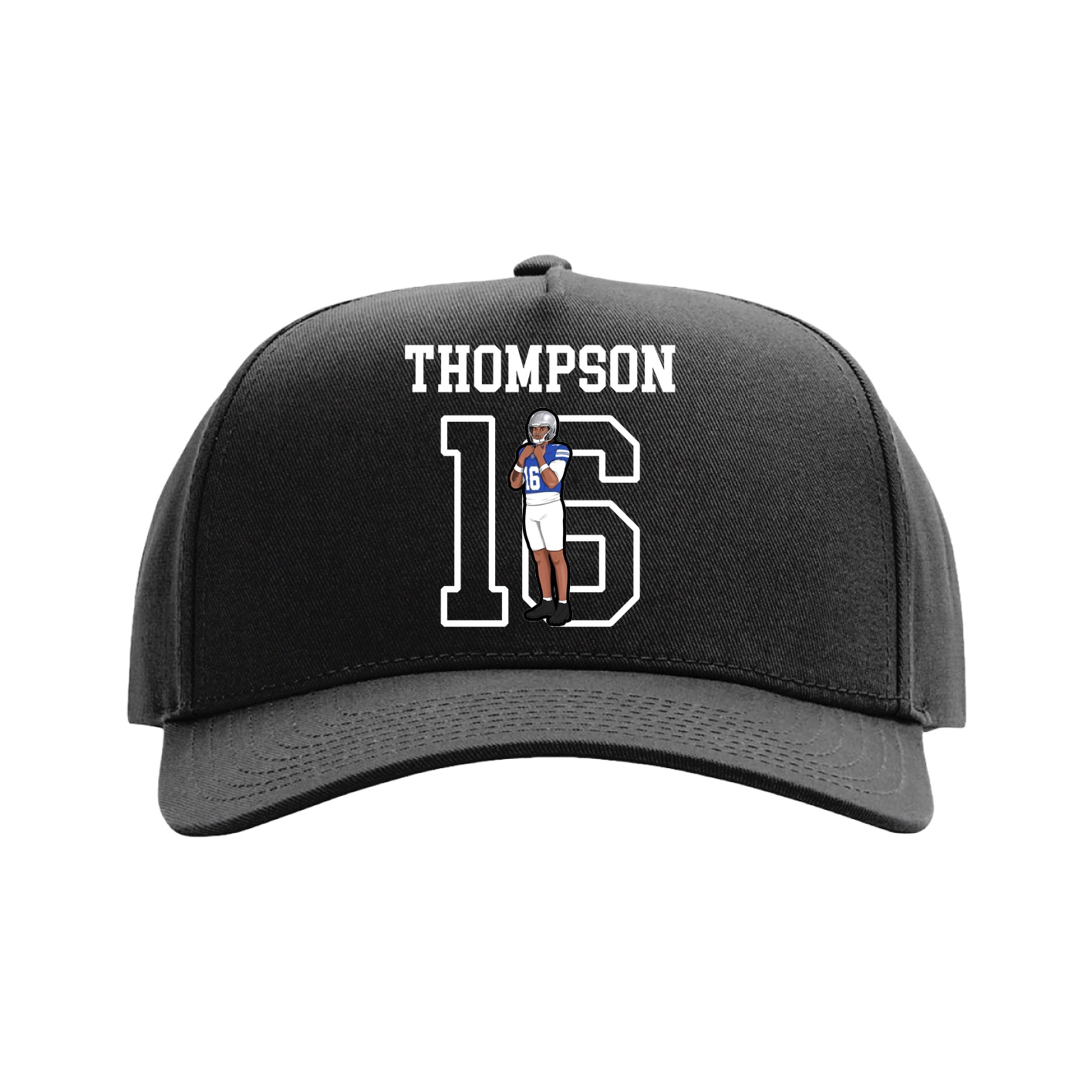 Full Fabric Five-Panel Champ Cap — Shirsey in Black