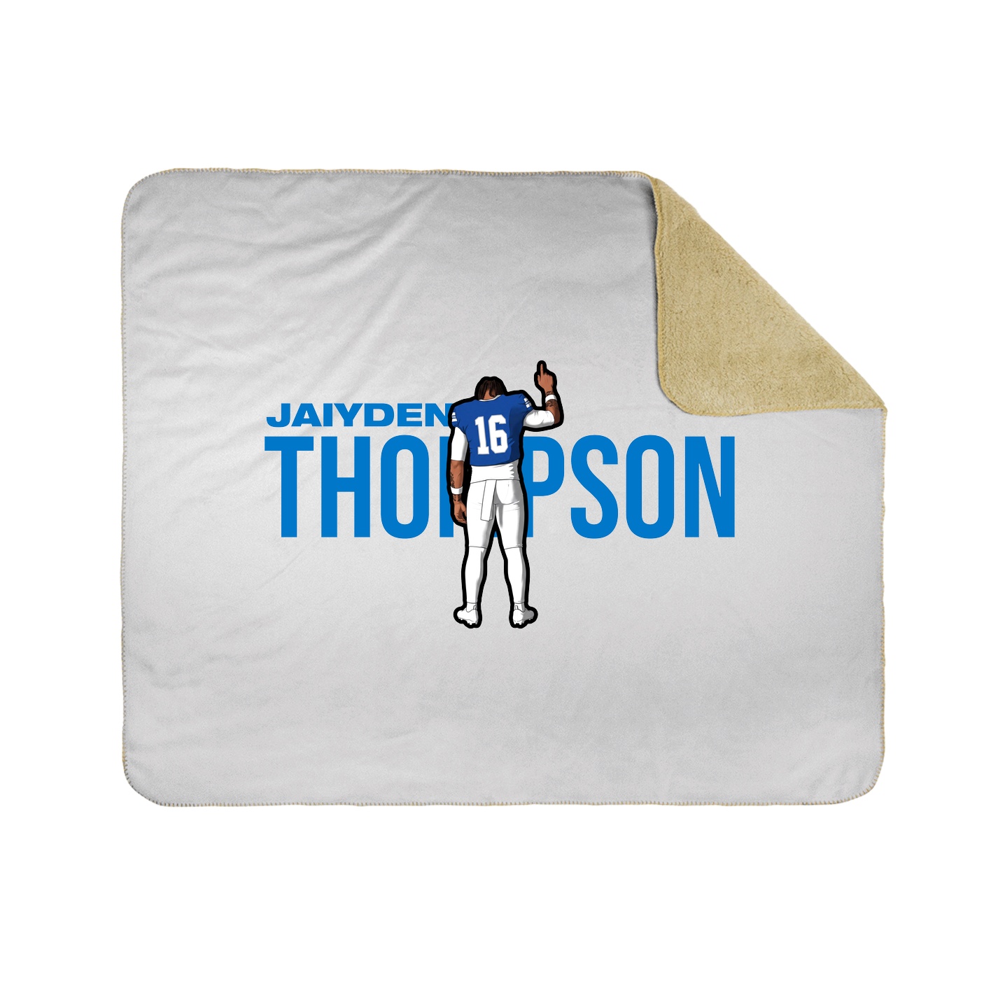 Throw Blanket — Player Name in White