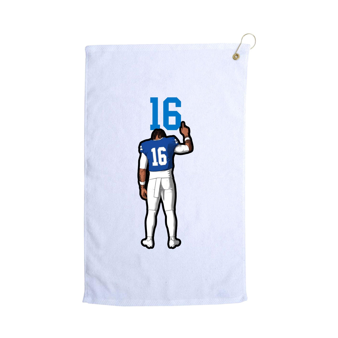 Golf Towel — Number Top in White