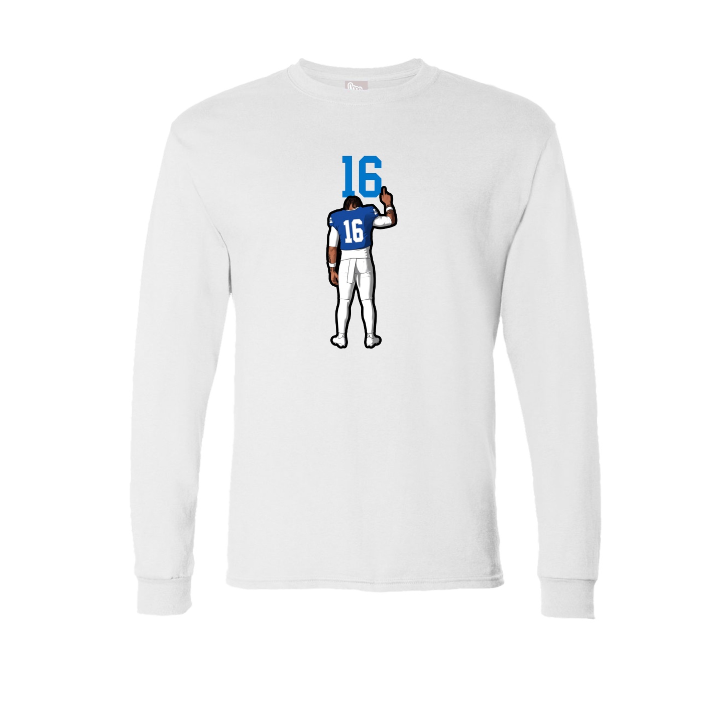 Long Sleeve Tee — Number Top in White