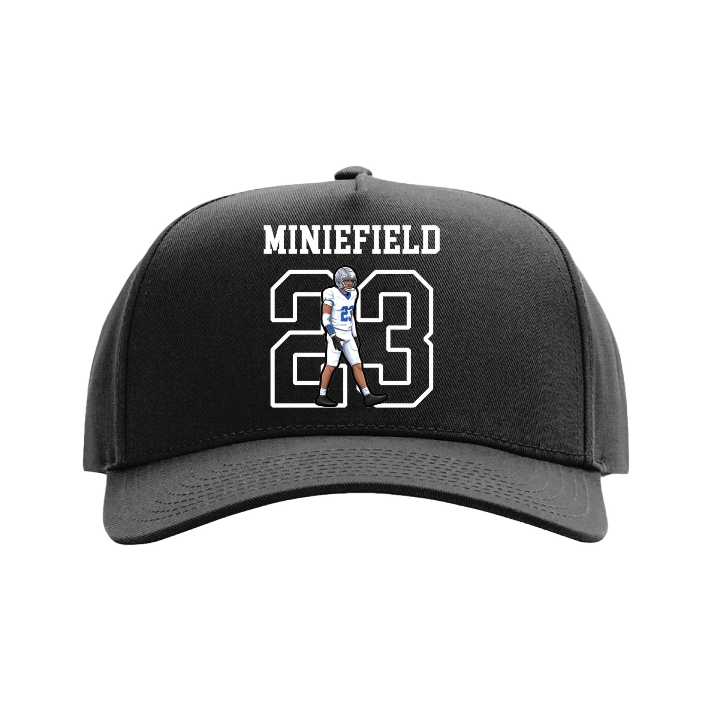 Full Fabric Five-Panel Champ Cap — Shirsey in Black