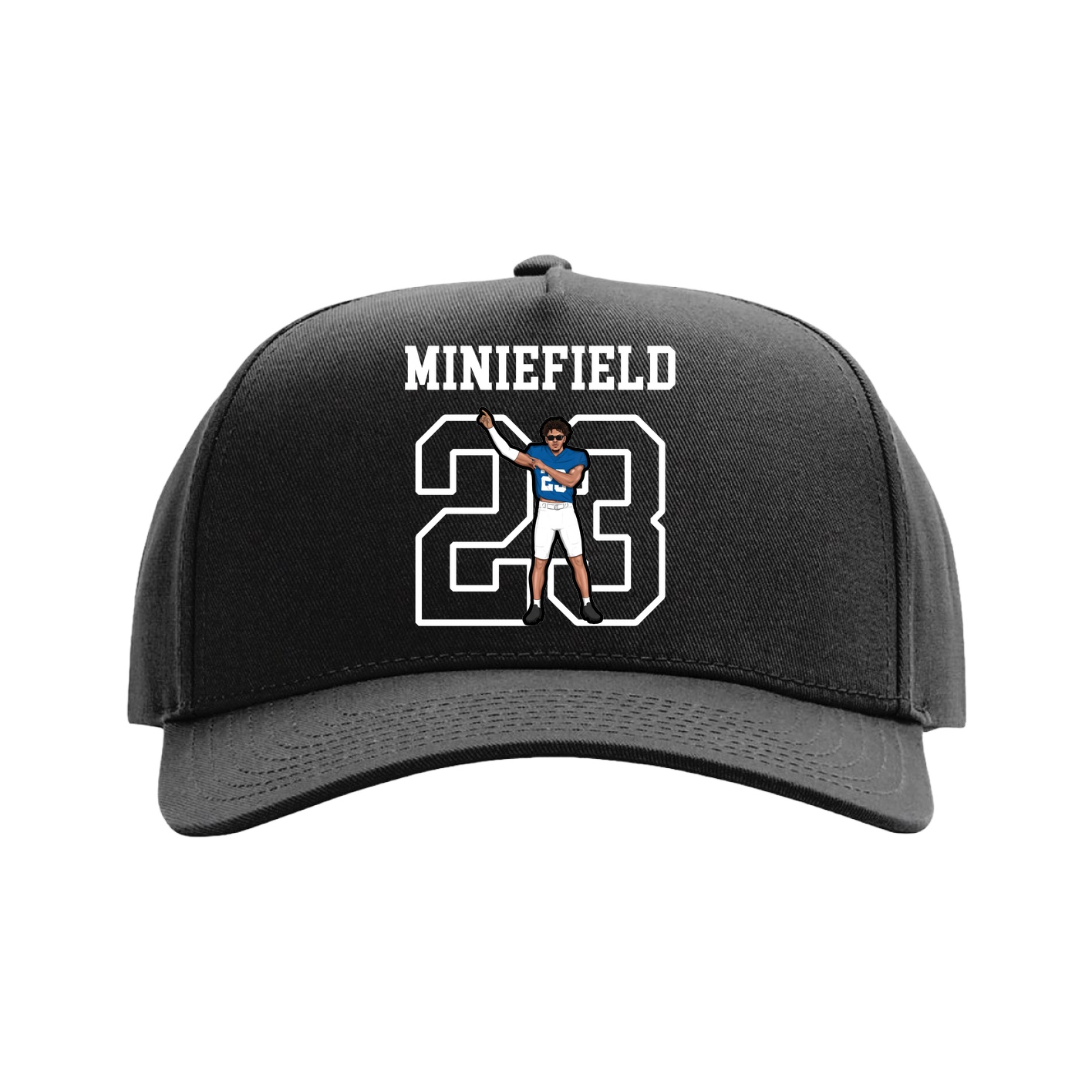 Full Fabric Five-Panel Champ Cap — Shirsey in Black