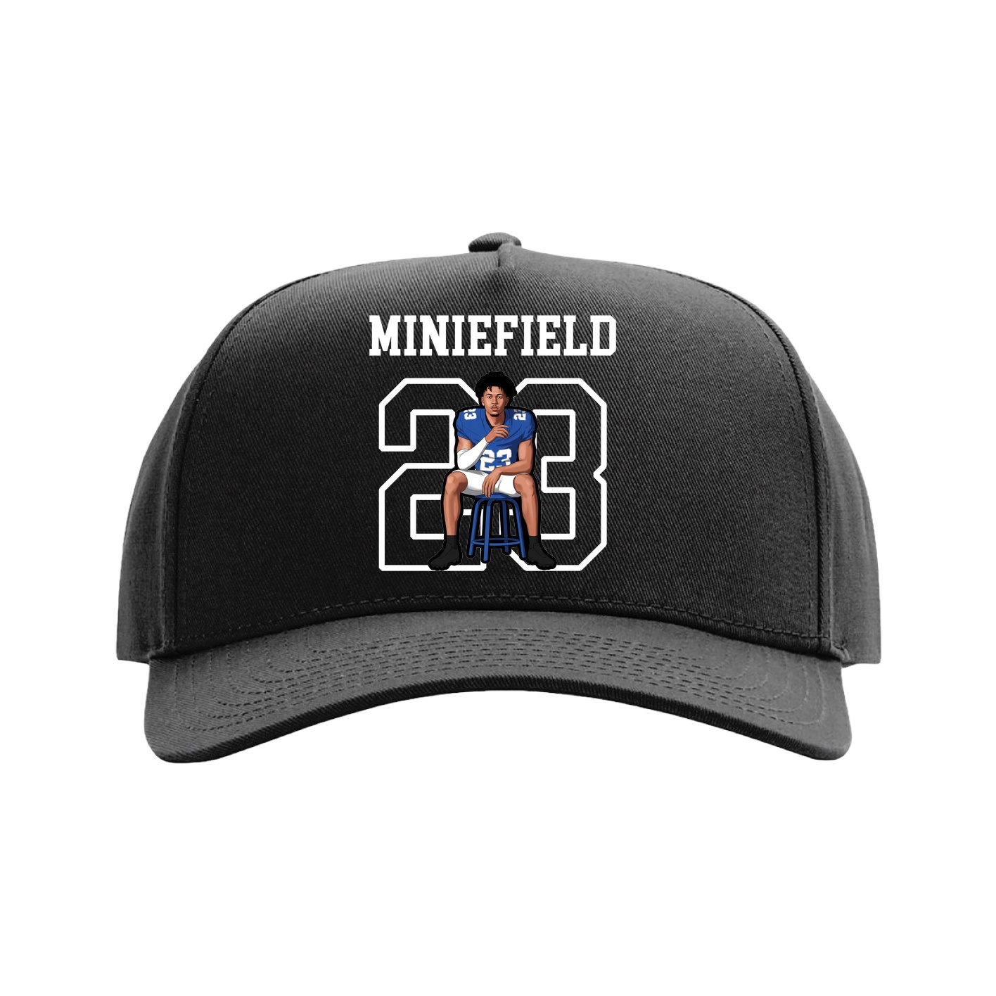 Full Fabric Five-Panel Champ Cap — Shirsey in Black