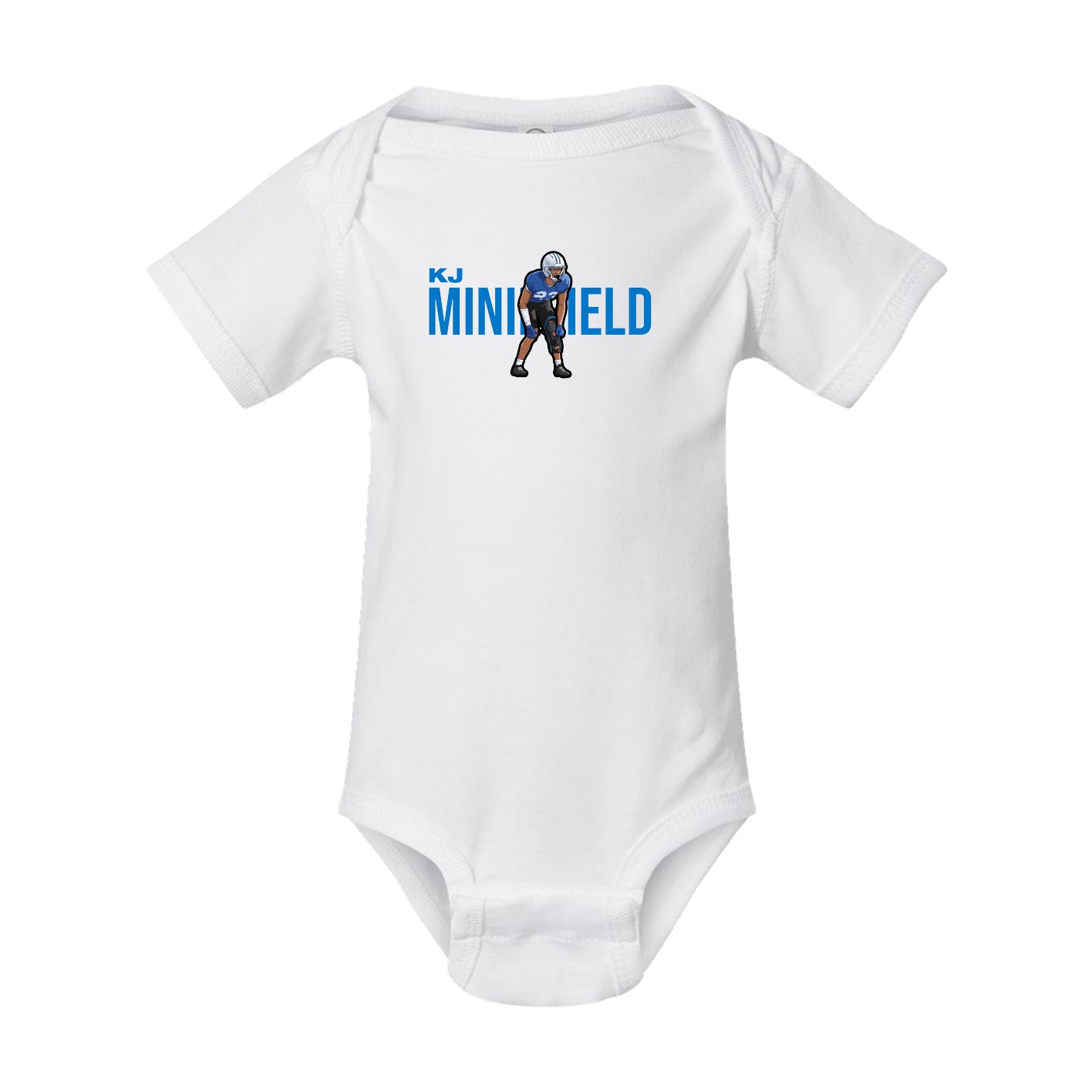 Baby Onesie — Player Name in White