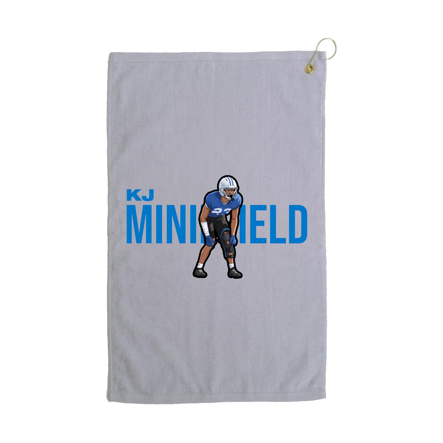 Golf Towel — Player Name in Grey