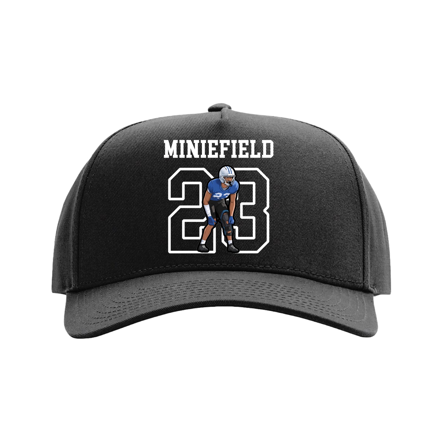 Full Fabric Five-Panel Champ Cap — Shirsey in Black