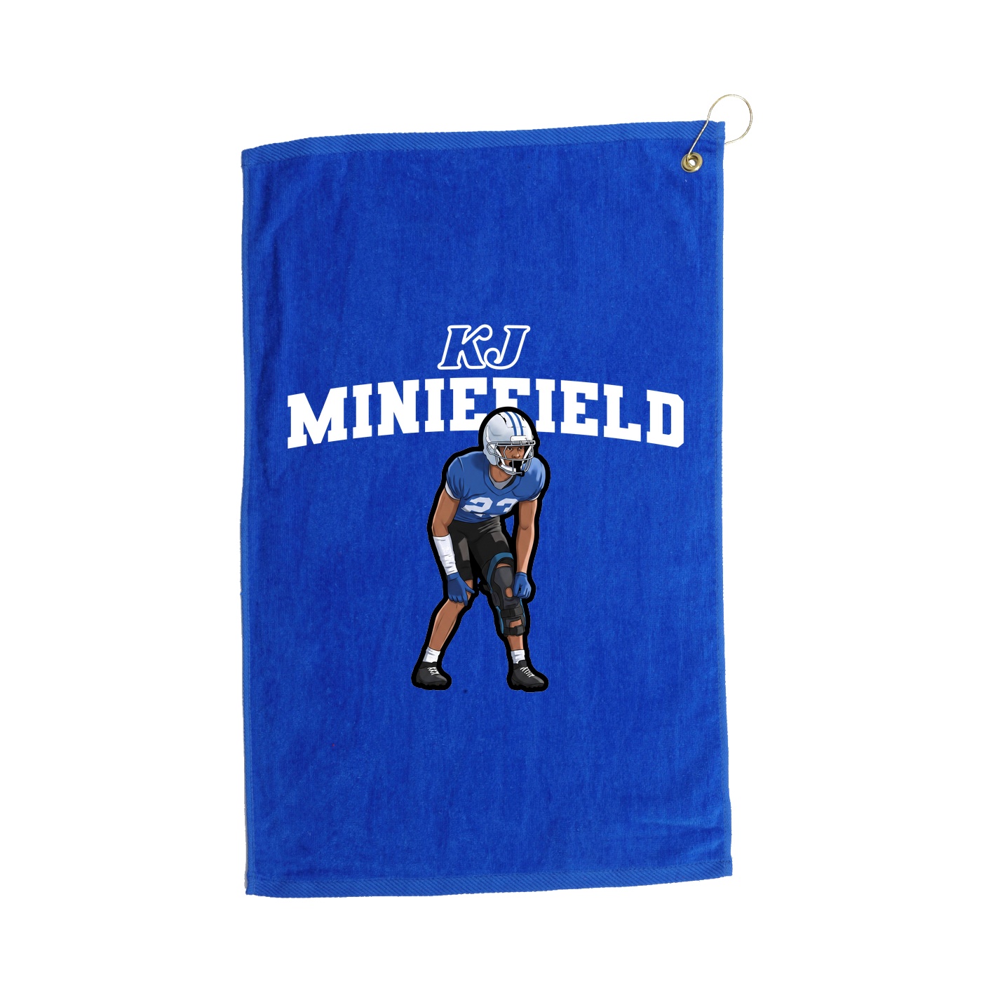 Golf Towel — Name Arch in Royal
